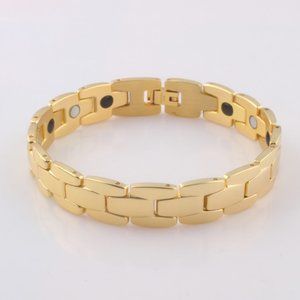 Golden stainless steel bracelet